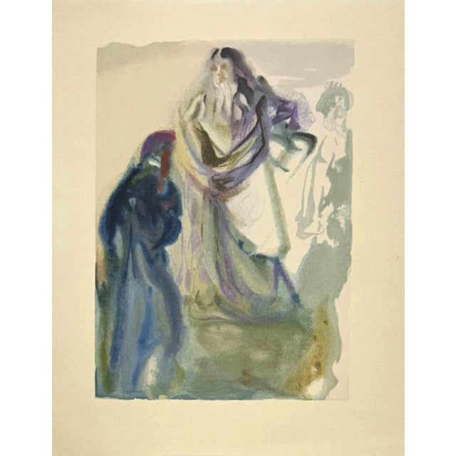 Salvador Dali, Saint Peter to Dante, Woodcut, 1963 For Sale - Image 4 of 4