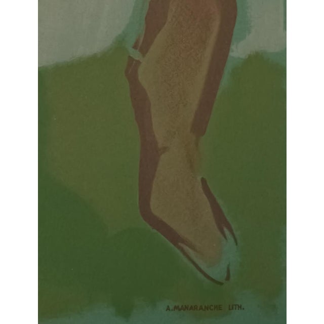 Marc Chagall Large 1966 Emmanuel Mané-Katz Judaica Lithograph "Rachel Entre Les Deux Hommes" (Rachel Between Two Men) For Sale - Image 4 of 7