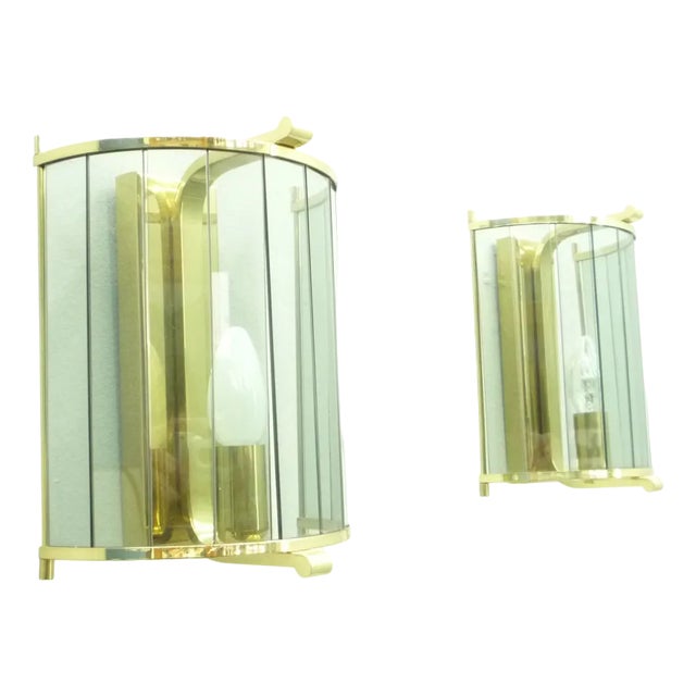Regency Brass Wall Lamps, 1960s, Set of 2 For Sale