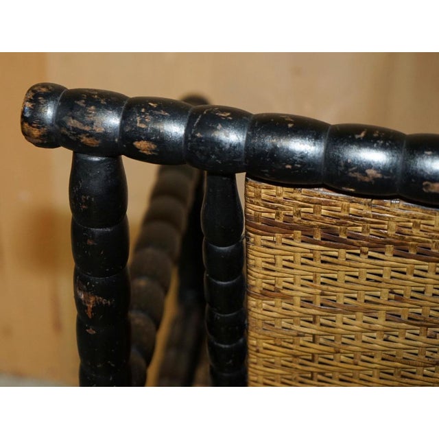 Art Noveau Ebonished Maplewood Armchair by Josef Zotti for Poltrona, 1911 For Sale - Image 18 of 18