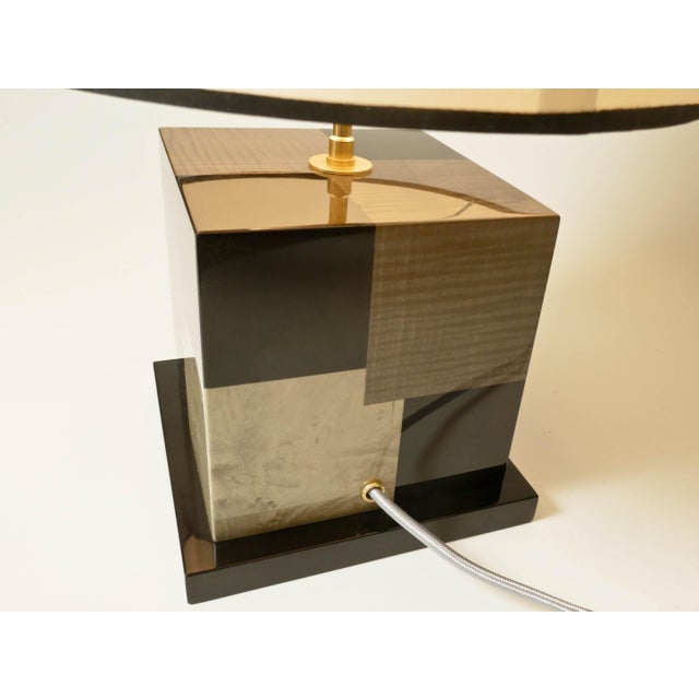 Black and Grey Sycamore Table and Desk Lamp Cubes by Aymeric Lefort For Sale - Image 18 of 18