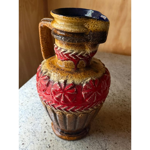 Vintage West German Fat Lava Vase, 1960 For Sale - Image 16 of 18