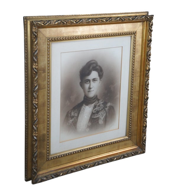 Victorian Antique Late Victorian Portrait Photograph by John Rudolph Zweifel Gilt Frame For Sale - Image 3 of 10