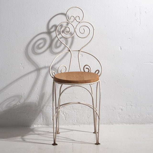Antique White Garden Chairs, 1920s, Set of 4 For Sale - Image 15 of 18