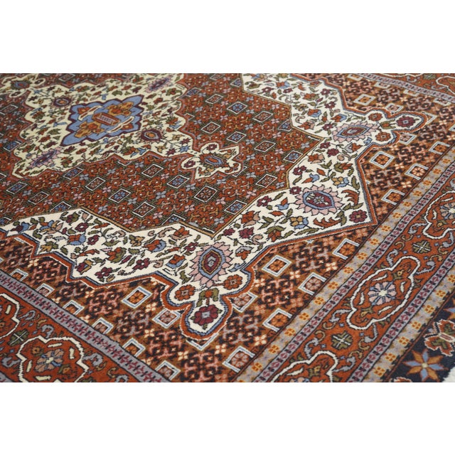 Textile Vintage Tribal Ghashghai Rug 4'5'' X 6'1'' For Sale - Image 7 of 8