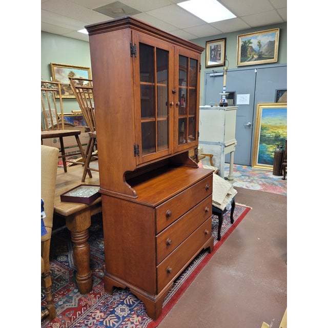 1950s 1950s Vintage Shaker Style Cherry Cupboard For Sale - Image 5 of 10