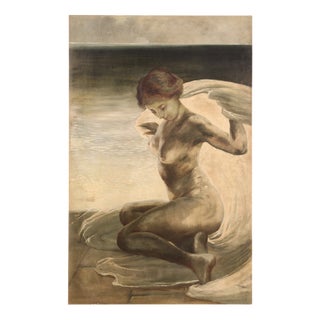 Italian Artist, Nude of a Young Woman, 1920, Oil on Canvas For Sale