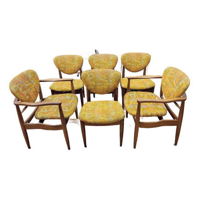 Mid 20th Century Finn Juhl Style for John Stuart Dining Chairs, Set of 6 For Sale