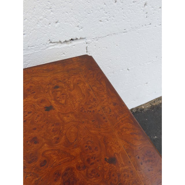 Early 1900s Ball and Claw Feet Burlwood Writing Office Desk 6392 For Sale - Image 11 of 18