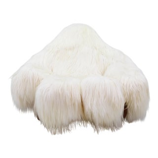 Large Tibetan Goat Fur Yeti Rocking Chair by Mario Scheichenbauer for Elam, Italy, 1968 For Sale