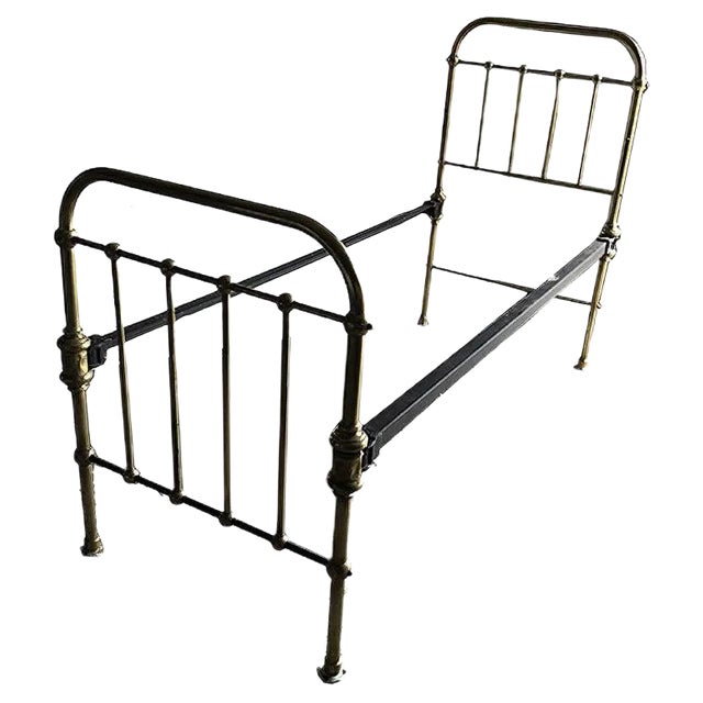 Vintage French Brass Daybed, 1960s For Sale