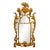 Ralph Lauren Hand Carved Burnished Gold One Fifth Wall Mirror For Sale