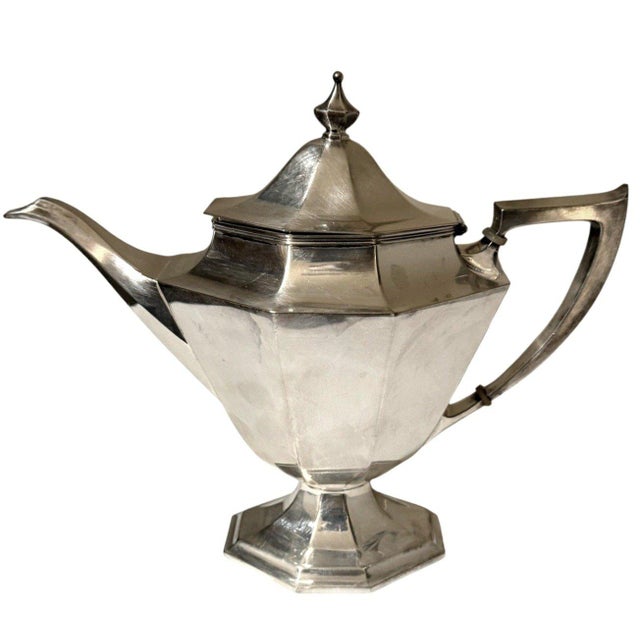 1920s Antique Art Deco Pairpoint Sheffield 0316 Silverplate Coffee Tea Service - 4 Pcs For Sale - Image 5 of 8