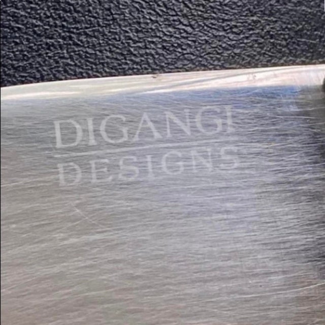 Metal Vintage 1990s Joseph DiGANGI Designs System II Cutlery Knife Set Mirror Blade w/ stand - Set of 5 For Sale - Image 7 of 12