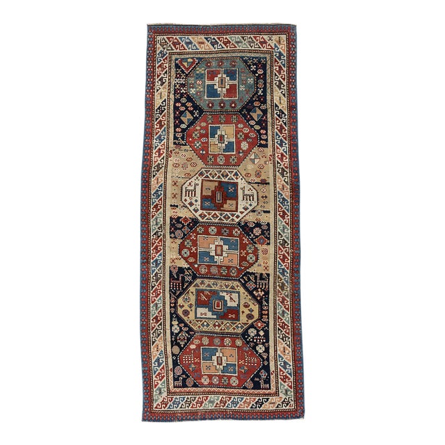 Antique Oriental Animal Design Runner Rug 3'4 X 8'5 For Sale