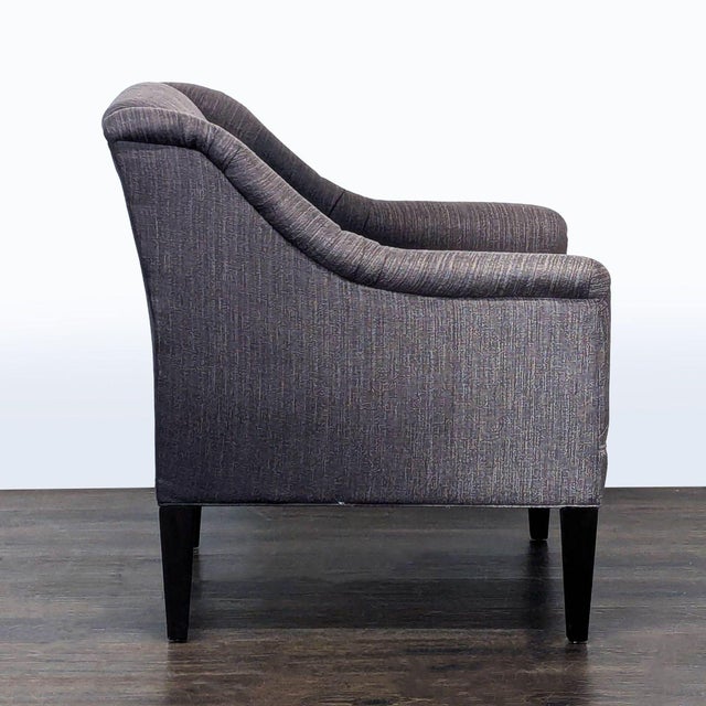 McCreary Modern Lounge Chair – Dark Gray Upholstered Armchair For Sale - Image 4 of 8