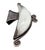 Silver Vintage Indian Sterling Silver & Quartz Pendant With Choker Chain For Sale - Image 8 of 10