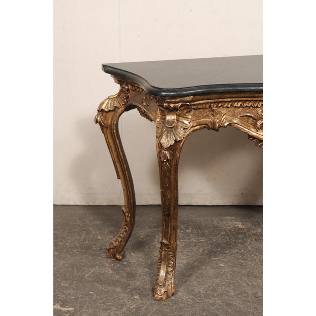 Italian Rococo Marble Top Console, 19th C. For Sale - Image 11 of 13