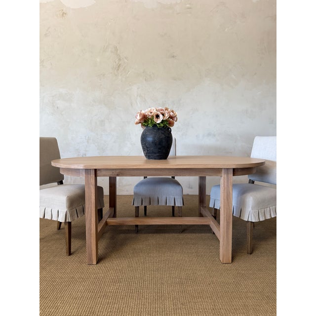 Amber White Oak Dining Table in Natural Finish For Sale - Image 4 of 4