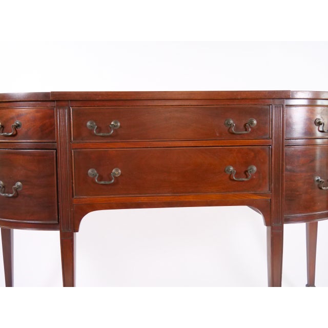 19th Century Mahogany Wood Bow Front Buffet / Server For Sale - Image 9 of 12