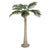 Vintage 1960s floor lamp modeled as a stylized palm tree on a textured circular plaster base. The trunk and base are cast...