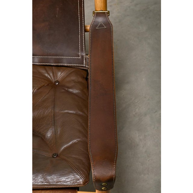 Sirocco Safari Lounge Chairs in Dark Brown Leather and Ash by Arne Norell for Arne Norell Ab, 1970s, Set of 2 For Sale - Image 11 of 18