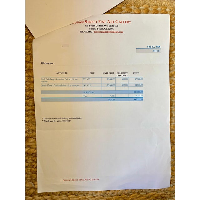 Josh Goldberg “Sensorium Dei” Large-Scale Abstract Acrylic Painting, 72" X 72" For Sale In San Diego - Image 6 of 6