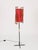 1950s Italian Floor Lamp in Metal, Rattan, Brass and Red Acrylic attributed to Dal Vera, 1950s For Sale - Image 5 of 17