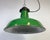 Industrial Green Enamel Factory Pendant Lamp, 1960s For Sale - Image 9 of 18