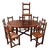 Wooden Extendable Dining Table and Chairs, Set of 9 For Sale