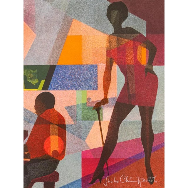 1990s Club Night, Screen Print on Thick Paper, Framed For Sale - Image 5 of 12