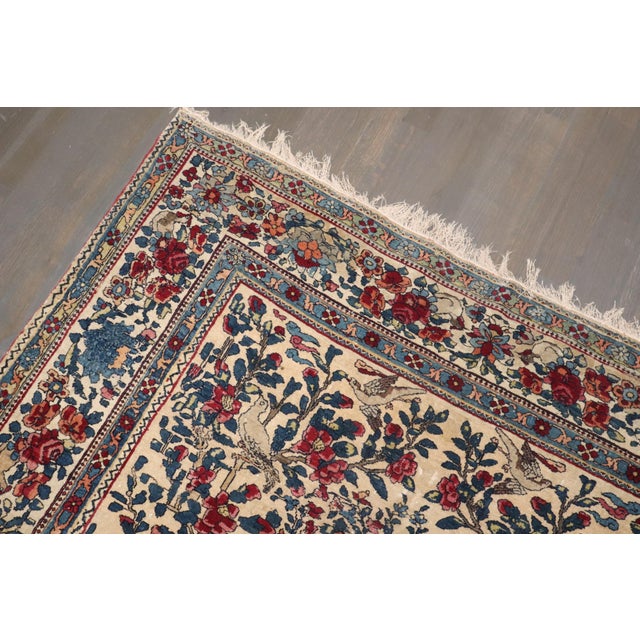 Late 19th Century Zabihi Collection Botanical Animal Persian Tehran Rug - 4'8" x 7'4" For Sale In New York - Image 6 of 12