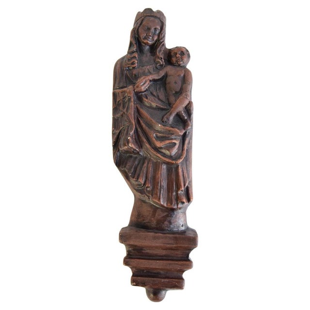 Wall Sculpture of the Madonna and Child, 1930s For Sale - Image 15 of 15