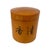 Mid-Century Chinese Lacquered Bamboo Tea Canister by HNA - "Pure Fragrance" Iris Motif Elevate your vanity, shelf styling,...