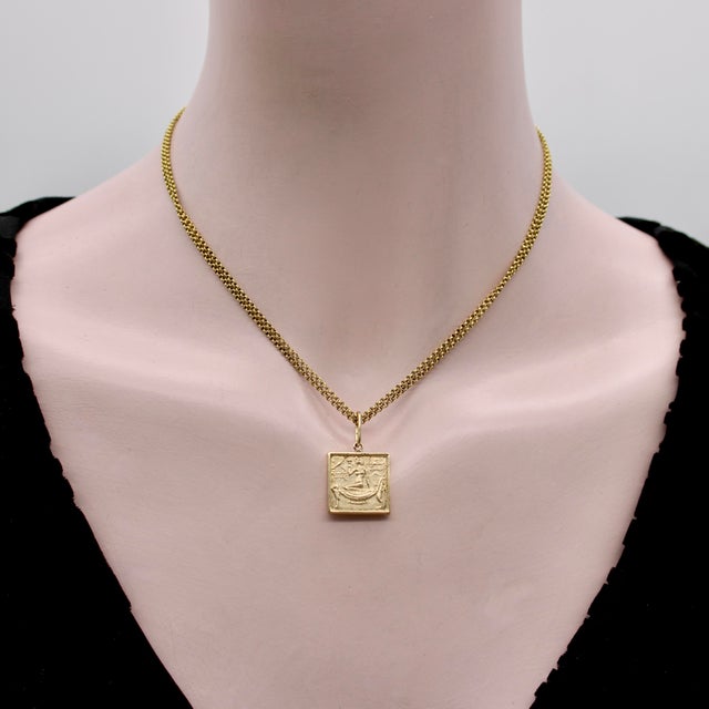 Late 19th Century Late 19th Century Victorian 14k Gold 31” Double Cable Link Chain With Dog Clip For Sale - Image 5 of 8