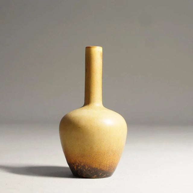 Vase in Stoneware with Harefur Glaze by Carl-Harry Stålhane for Rörstrand, 1950s, in Flawless conditions. Designed 1950 to...