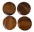 Mid-Century Modern VTG Acacia Wood 10” Dinner Plates. Set of 10 For Sale - Image 3 of 10