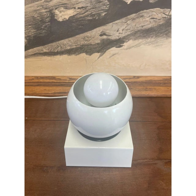 Petite Mid Century Modern Lamp. Fully Functional. Vintage Condition Consistent with Age. Dimensions. 6 W ; 5 D ; 6 H