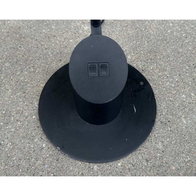 Late 20th Century Kovacs Feather Black Floor Lamp by Robert Sonneman For Sale - Image 5 of 8