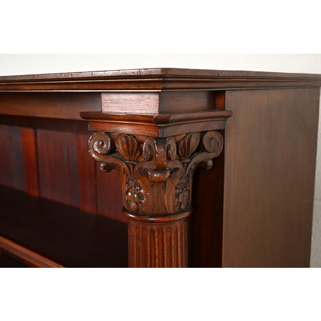 Wood R. J. Horner Style American Empire Carved Mahogany Bookcase, Circa 1920s For Sale - Image 7 of 12