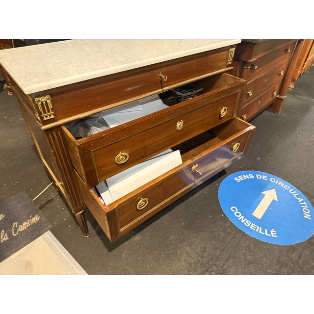 Louis XVI Mahogany Commode For Sale - Image 3 of 5