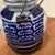 Early 19th Century Antique Chinese Export Blue & White Porcelain Teapot W/Wire Bail Handles Qing Dynasty Stamped on Wood Base For Sale - Image 5 of 12