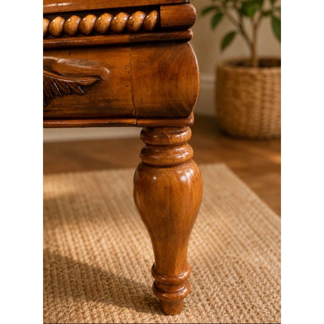 English Vintage Solid Wood Traditional End Tables – Pair For Sale - Image 3 of 7
