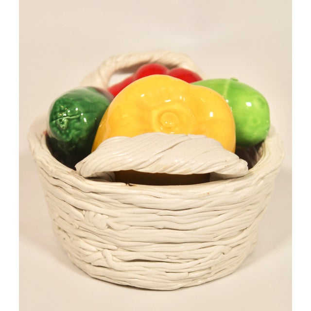 Mid 20th Century Mid 20th Century Italian Ceramic Vegetable Basket For Sale - Image 5 of 10