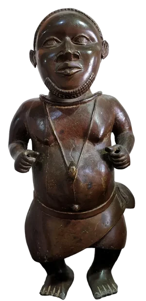 Nigerian Kingdom of Benin Oba Ifé Artist, Court Dwarf, Pre-1800s, Bronze