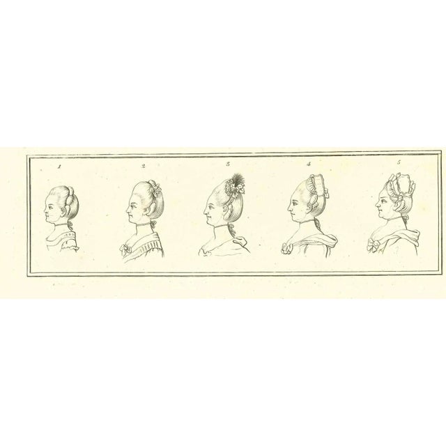 Thomas Holloway, Heads of Women, Original Etching, 1810 For Sale - Image 3 of 3