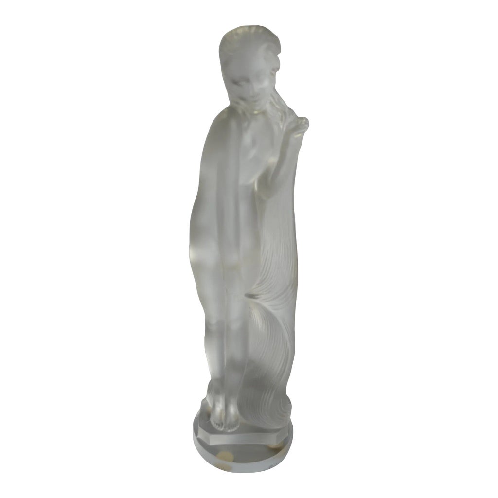1960s Sevres France Nude Woman Crystal Figurine | Chairish