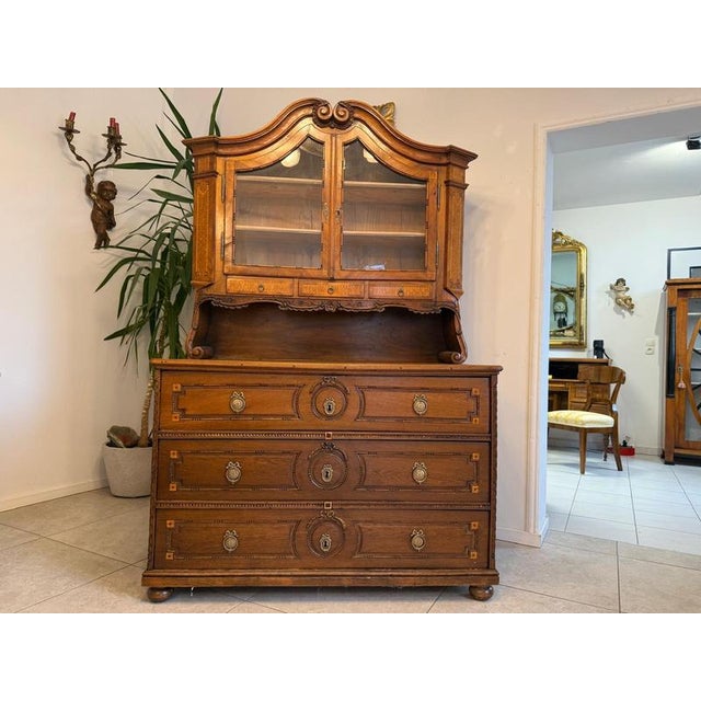 Brown Josephinian Chest of Drawers with Secretary For Sale - Image 8 of 18