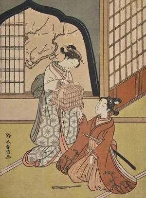 Ikeisai Yoshichika, Lovers, Woodcut After Ikkeisai Yoshichika, Mid-20th Century