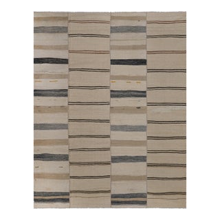 Vintage Oversized Striped Turkish Kilim Rug 8' X 10'4'' For Sale